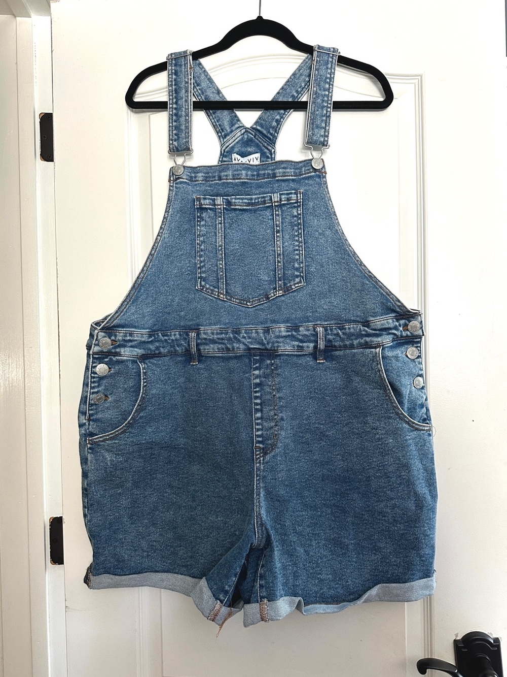 Ava & Viv Women’s Denim Blue Overalls - Size 18